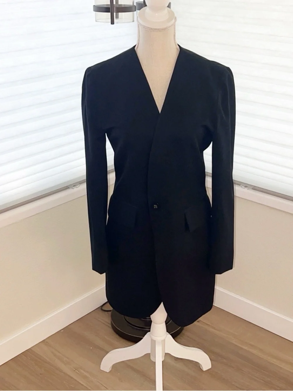 CHRISTIAN DIOR Black Women's Long Blazer Jacket